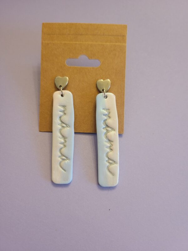 "Mama"/Gender Reveal Earrings - Image 3