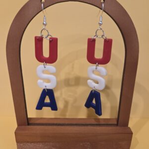 USA Dangle Earring
