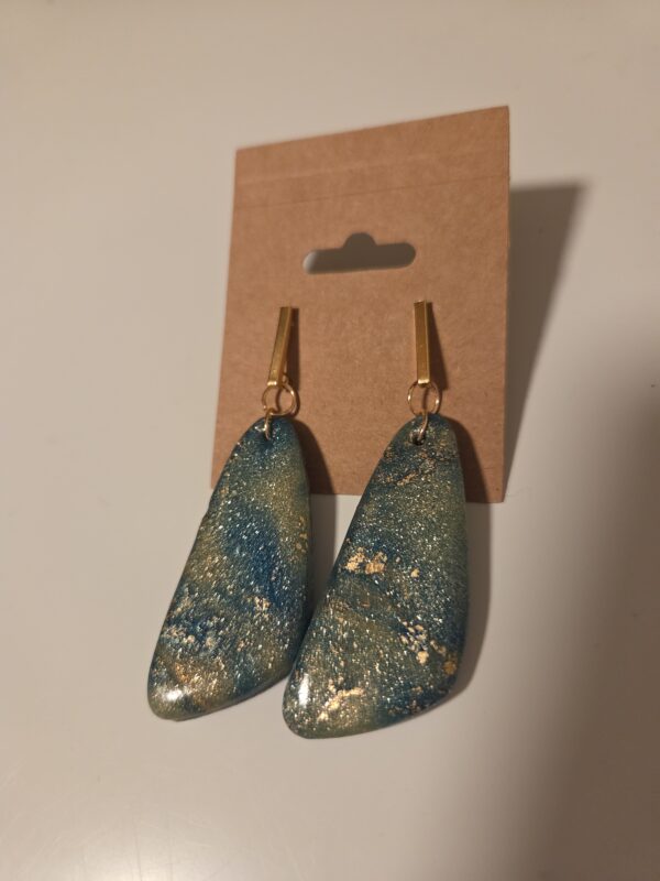 Starry Sky Blue Dangle Earrings